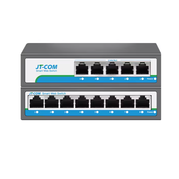 Gigabit Netwerk Switch – L2 Managed 5/8 Poorten met VLAN, QoS en SNMP
