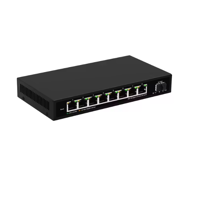 2.5G Managed Switch – 8 Poorten + 10G SFP Uplink met VLAN en QoS