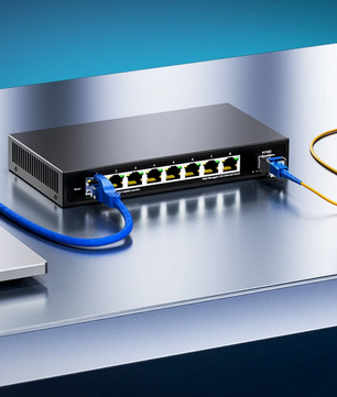 2.5G Managed Switch – 8 Poorten + 10G SFP Uplink met VLAN en QoS