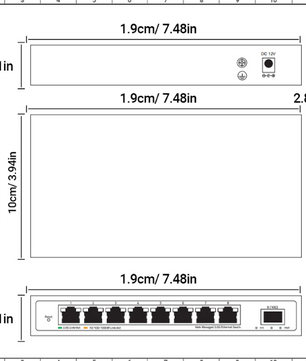 2.5G Managed Switch – 8 Poorten + 10G SFP Uplink met VLAN en QoS