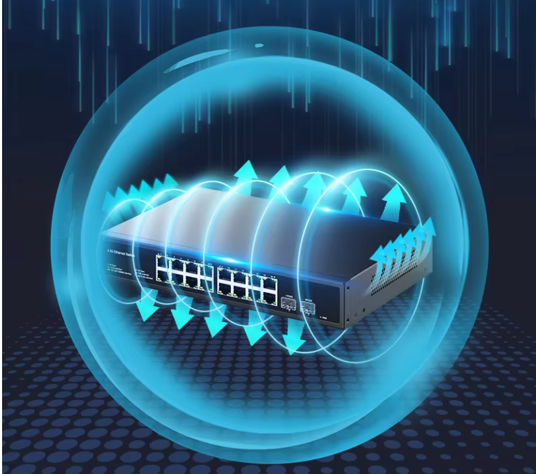 2.5G Netwerk Switch 16 Poorten – 10G SFP+ Uplink, High-Speed 120G Bandbreedte