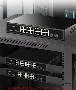 2.5G Netwerk Switch 16 Poorten – 10G SFP+ Uplink, High-Speed 120G Bandbreedte