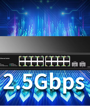 2.5G Netwerk Switch 16 Poorten – 10G SFP+ Uplink, High-Speed 120G Bandbreedte