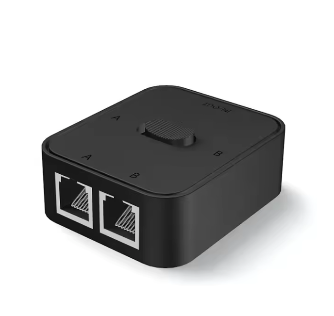 Gigabit Netwerk Splitter 2 Poorten – RJ45 Switch 1000Mbps zonder Stroom