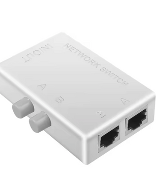 Gigabit Netwerk Splitter 2 Poorten – Handmatige RJ45 Switch zonder Stroom