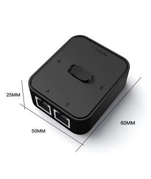 Gigabit Netwerk Splitter 2 Poorten – RJ45 Switch 1000Mbps zonder Stroom