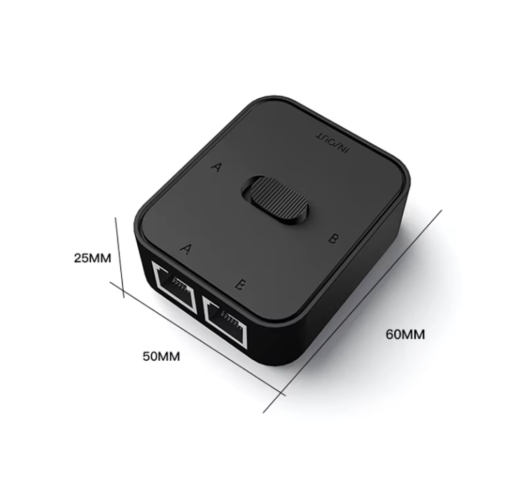 Gigabit Netwerk Splitter 2 Poorten – RJ45 Switch 1000Mbps zonder Stroom