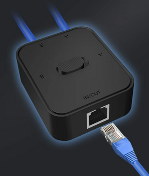 Gigabit Netwerk Splitter 2 Poorten – RJ45 Switch 1000Mbps zonder Stroom