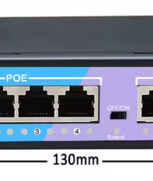 4 Poorts PoE Switch – 100Mbps Netwerk Switch met 250m Bereik, Plug en Play