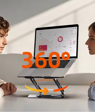 Verstelbare Laptop Standaard 360° – Aluminium Draaibare Laptop Houder voor Bureau