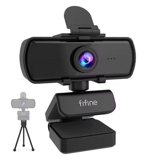 1440p Full HD Webcam met Microfoon en Statief – USB PC Camera voor Videovergaderingen en Livestreaming