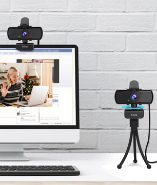 1440p Full HD Webcam met Microfoon en Statief – USB PC Camera voor Videovergaderingen en Livestreaming