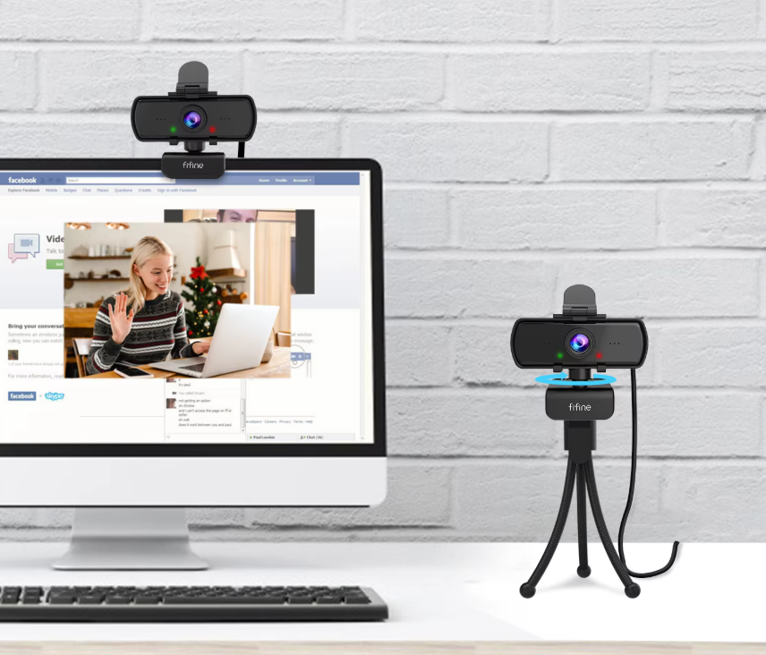 1440p Full HD Webcam met Microfoon en Statief – USB PC Camera voor Videovergaderingen en Livestreaming