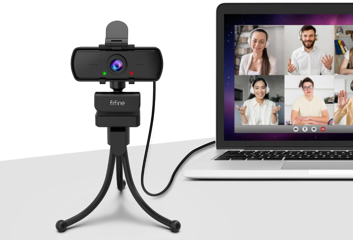 1440p Full HD Webcam met Microfoon en Statief – USB PC Camera voor Videovergaderingen en Livestreaming