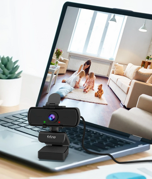 1440p Full HD Webcam met Microfoon en Statief – USB PC Camera voor Videovergaderingen en Livestreaming