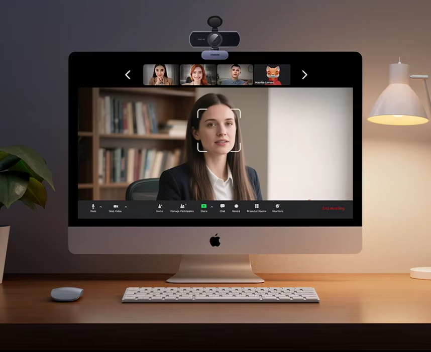 4K Webcam met Autofocus en Dual Microfoon – 1080P USB Camera voor PC en Videovergaderingen