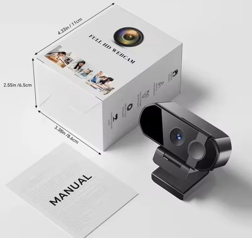 4K Webcam met Autofocus en Microfoon – 8MP USB Camera voor Laptop en PC, Full HD 1080P