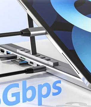 8-in-1 USB-C Docking Station met Laptopstandaard – 4K HDMI, PD 100W en USB 3.0 Hub