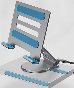 9-in-1 USB-C Hub met Tablet Standaard – 4K HDMI, 100W PD, SD/TF en 360° Draaibaar