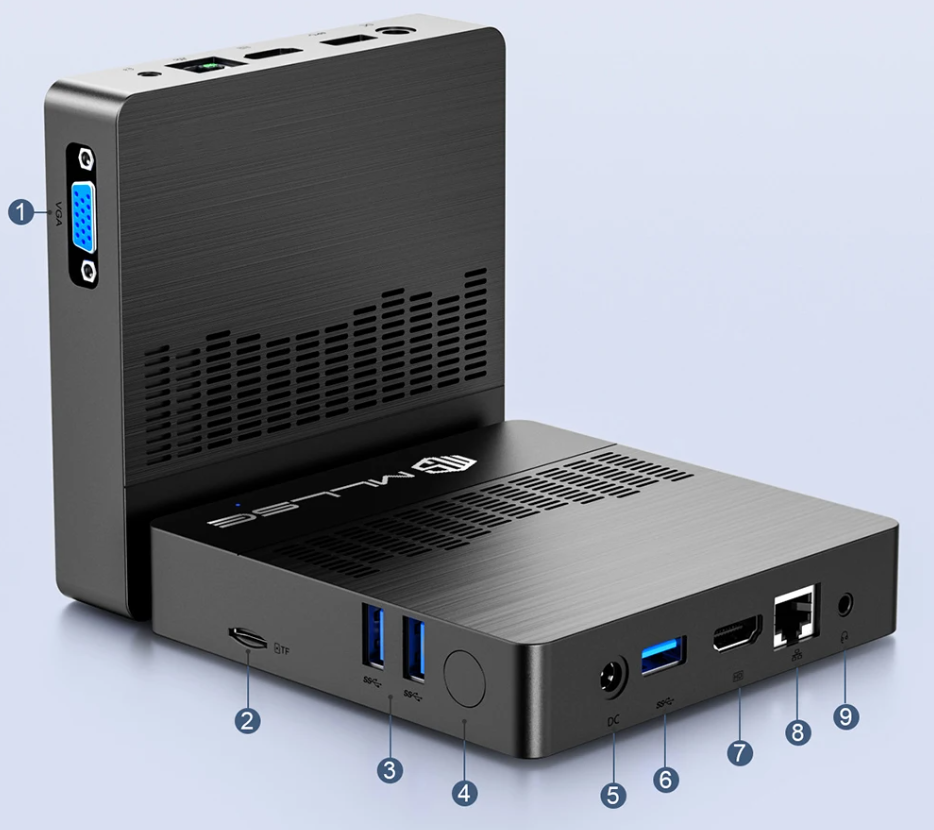 Mini PC met Intel N4000 – 6GB RAM, 128GB Opslag, WiFi 5 en Windows 11