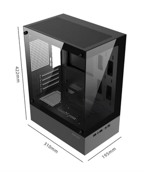 M-ATX / Mini ITX PC Behuizing met Transparant Zijpaneel – Gaming Case met 240mm Waterkoeling Support