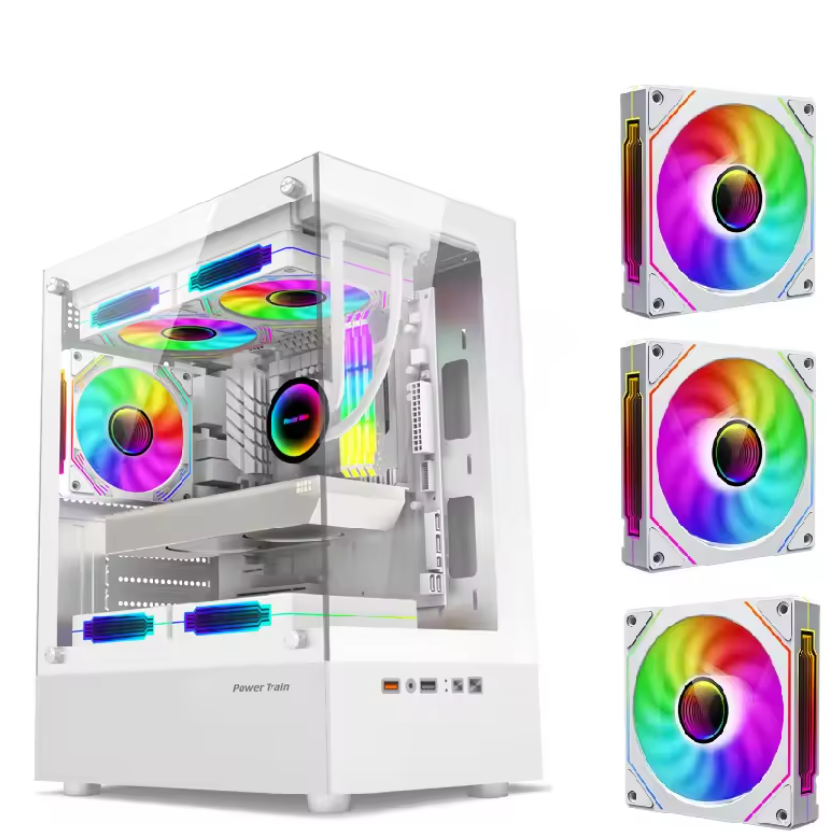 M-ATX / Mini ITX PC Behuizing met Transparant Zijpaneel – Gaming Case met 240mm Waterkoeling Support