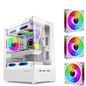 M-ATX / Mini ITX PC Behuizing met Transparant Zijpaneel – Gaming Case met 240mm Waterkoeling Support