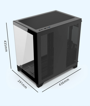 ATX Gaming PC Behuizing met Dubbel Glas – 360mm Waterkoeling Support en High-Airflow Design