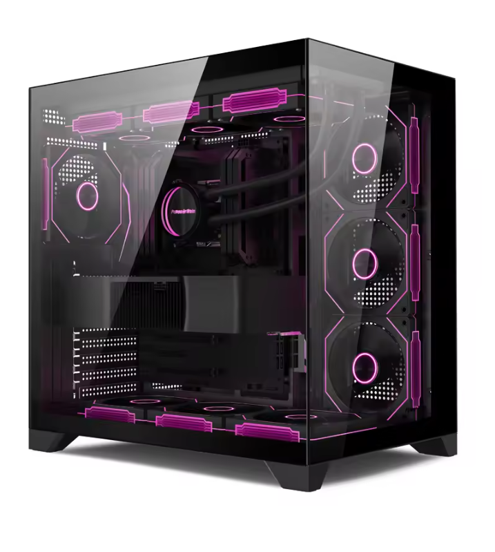 ATX Gaming PC Behuizing met Dubbel Glas – 360mm Waterkoeling Support en High-Airflow Design