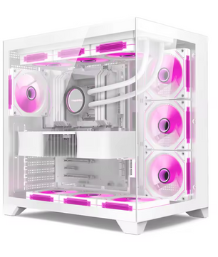 ATX Gaming PC Behuizing met Dubbel Glas – 360mm Waterkoeling Support en High-Airflow Design