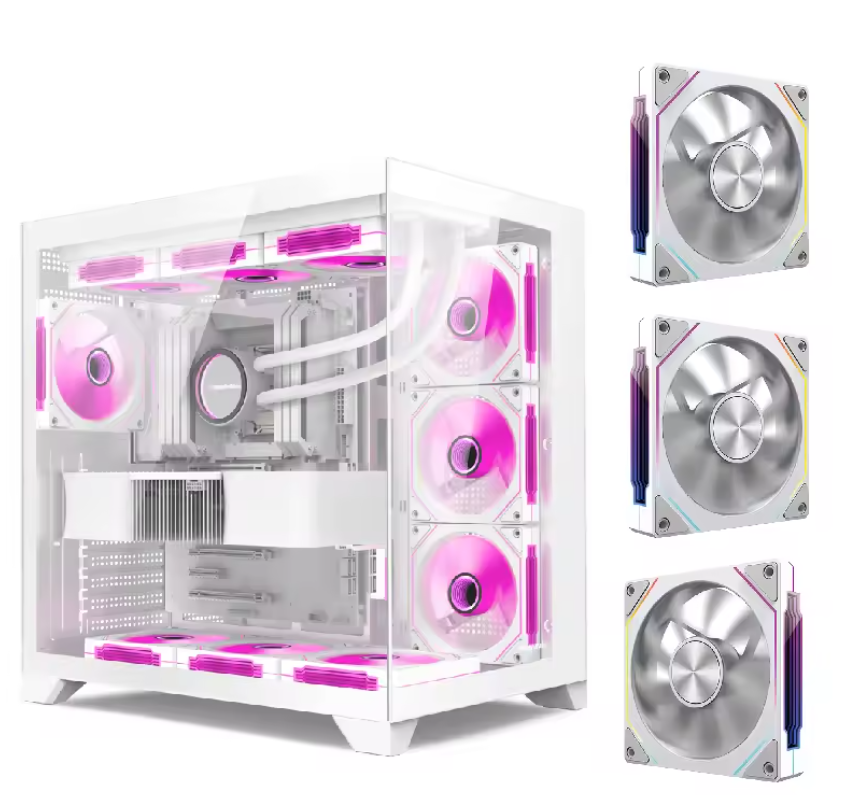 ATX Gaming PC Behuizing met Dubbel Glas – 360mm Waterkoeling Support en High-Airflow Design