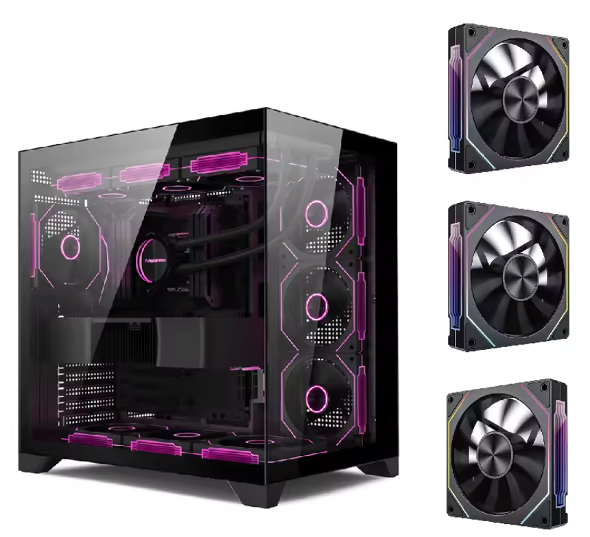ATX Gaming PC Behuizing met Dubbel Glas – 360mm Waterkoeling Support en High-Airflow Design