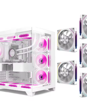 ATX Gaming PC Behuizing met Dubbel Glas – 360mm Waterkoeling Support en High-Airflow Design