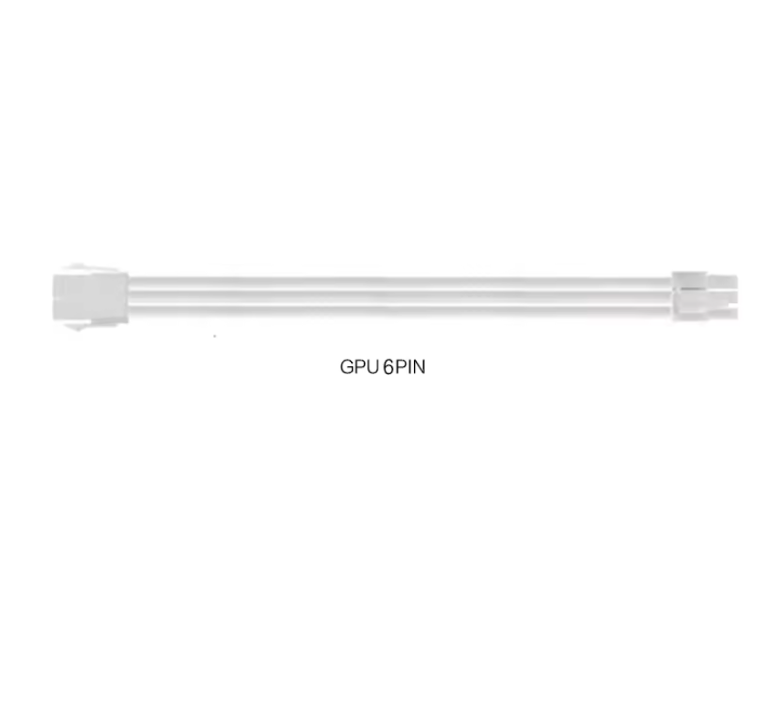 PC PSU Extension Kabel Set – ATX 24-Pin, PCI-E 8-Pin en CPU 8-Pin met Cable Combs, 30 cm