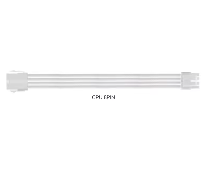 PC PSU Extension Kabel Set – ATX 24-Pin, PCI-E 8-Pin en CPU 8-Pin met Cable Combs, 30 cm