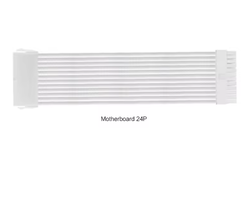PC PSU Extension Kabel Set – ATX 24-Pin, PCI-E 8-Pin en CPU 8-Pin met Cable Combs, 30 cm
