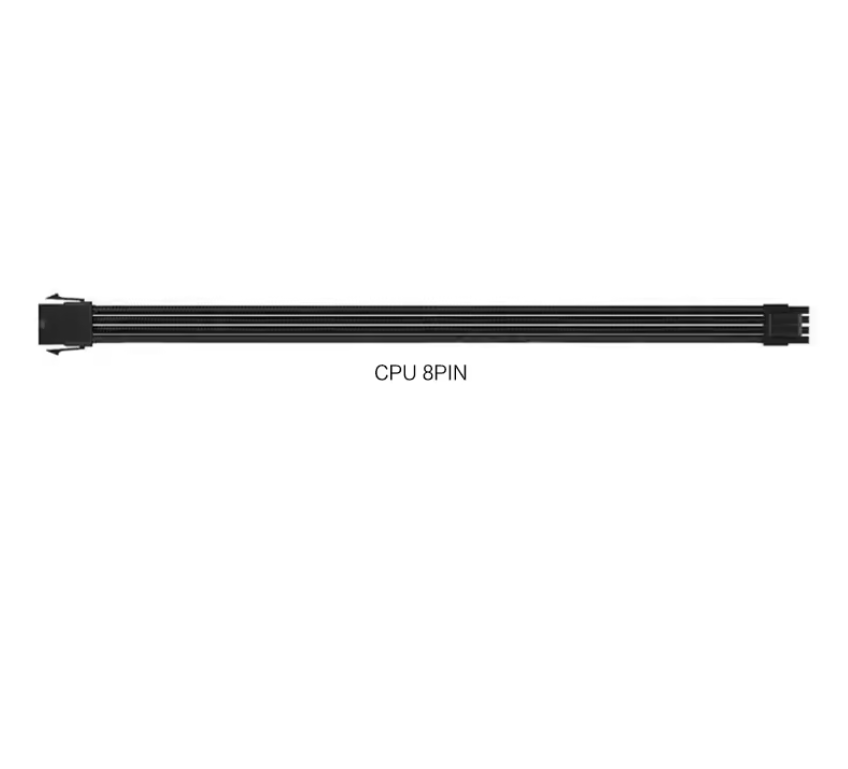 PC PSU Extension Kabel Set – ATX 24-Pin, PCI-E 8-Pin en CPU 8-Pin met Cable Combs, 30 cm