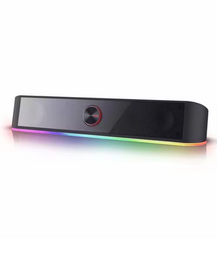 RGB Soundbar Speaker voor PC – 2.0 Stereo Desktop Luidspreker met USB en 3.5mm Aansluiting