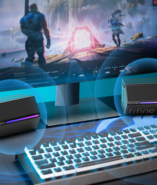 RGB Gaming Speakers met 360° Surround – USB Stereo PC Speakers met Touch Bediening en Volumeregeling