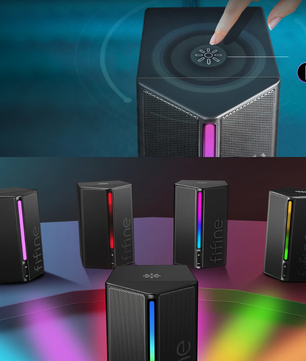 RGB Gaming Speakers met 360° Surround – USB Stereo PC Speakers met Touch Bediening en Volumeregeling