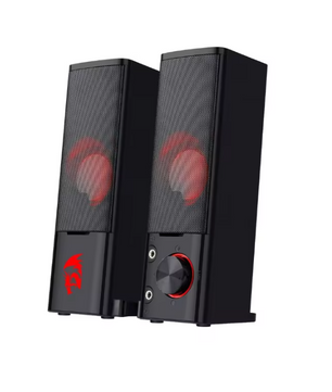 2.0 PC Gaming Speakers / Soundbar – Stereo Desktop Luidsprekers met Bass en LED Verlichting