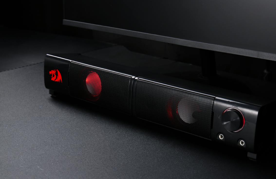 2.0 PC Gaming Speakers / Soundbar – Stereo Desktop Luidsprekers met Bass en LED Verlichting