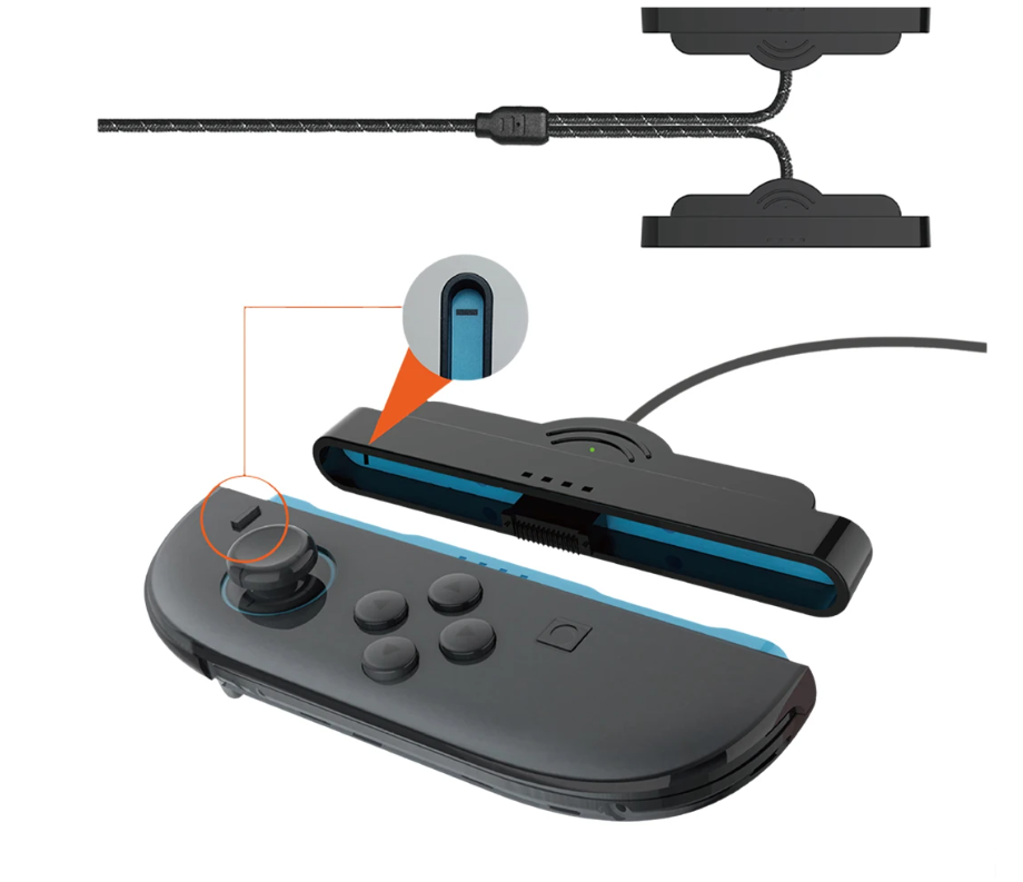 2-in-1 Controller Oplaadkabel voor Joy-Con – Magnetische Charging Cable met LED Indicator, 100 cm