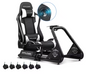 Sim Racing Cockpit met Stoel en Speakers – Verstelbare Racing Simulator met Stuur- en Pedaalhouder
