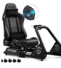 Sim Racing Cockpit met Stoel en Speakers – Verstelbare Racing Simulator met Stuur- en Pedaalhouder