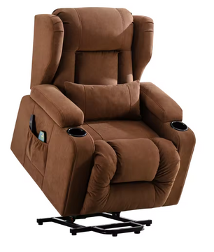 Elektrische Relaxstoel met Sta-op Hulp en Massage – Verstelbare TV Fauteuil met Voetsteun en Opbergruimte
