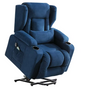 Elektrische Relaxstoel met Sta-op Hulp en Massage – Verstelbare TV Fauteuil met Voetsteun en Opbergruimte