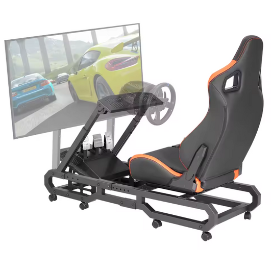 Racing Wheel Stand met Stoel – Verstelbare Simulator Cockpit van Staal met Shifter Mount
