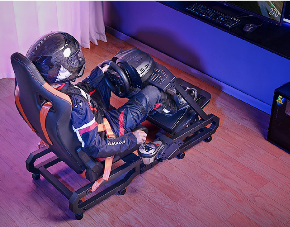 Racing Wheel Stand met Stoel – Verstelbare Simulator Cockpit van Staal met Shifter Mount