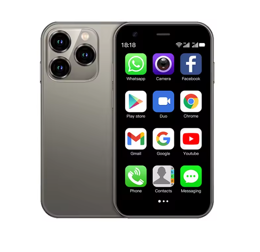 Mini Smartphone 3.0 Inch – Dual SIM Android Telefoon met WiFi, GPS en 16GB Opslag